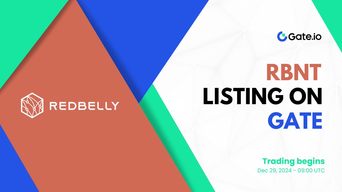 $RBNT to list on @gate_io 🔵

Trading begins on December 29, 2024 at 09:00 UTC

#Gateio will be the second CEX to list <a href="/RedbellyNetwork/">Redbelly Network</a> 

One by one, they will all rub the belly.. 

$RBNT