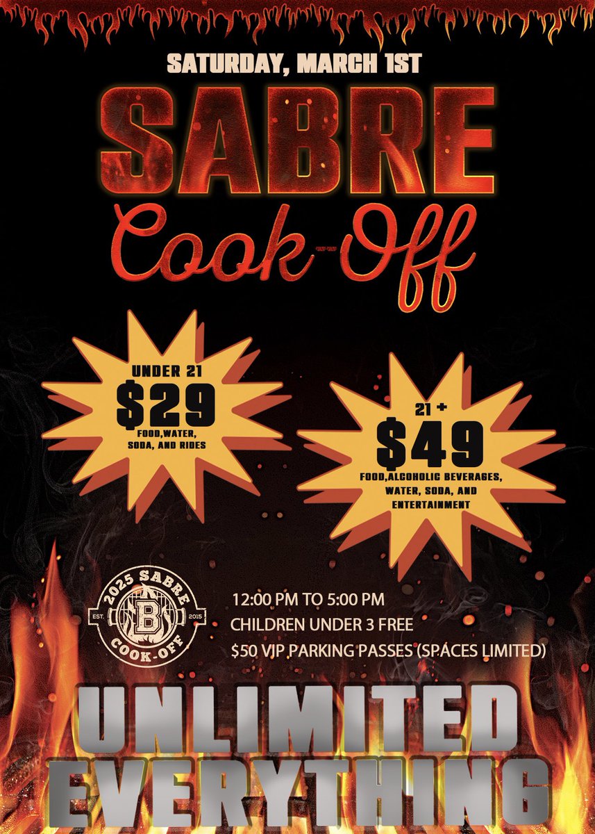 St. Brendan High School is excited to announce our annual Sabre Cook-Off on Saturday, March 1, 2025! We invite and encourage all the members of our Sabre community to participate in this event. Visit sabrecookoff.com for more information.