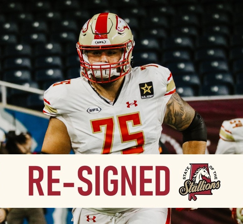 Stallions have re-signed their starting LT from 2024, Christian DiLauro.

#UFL x #GiddyUp 🐎