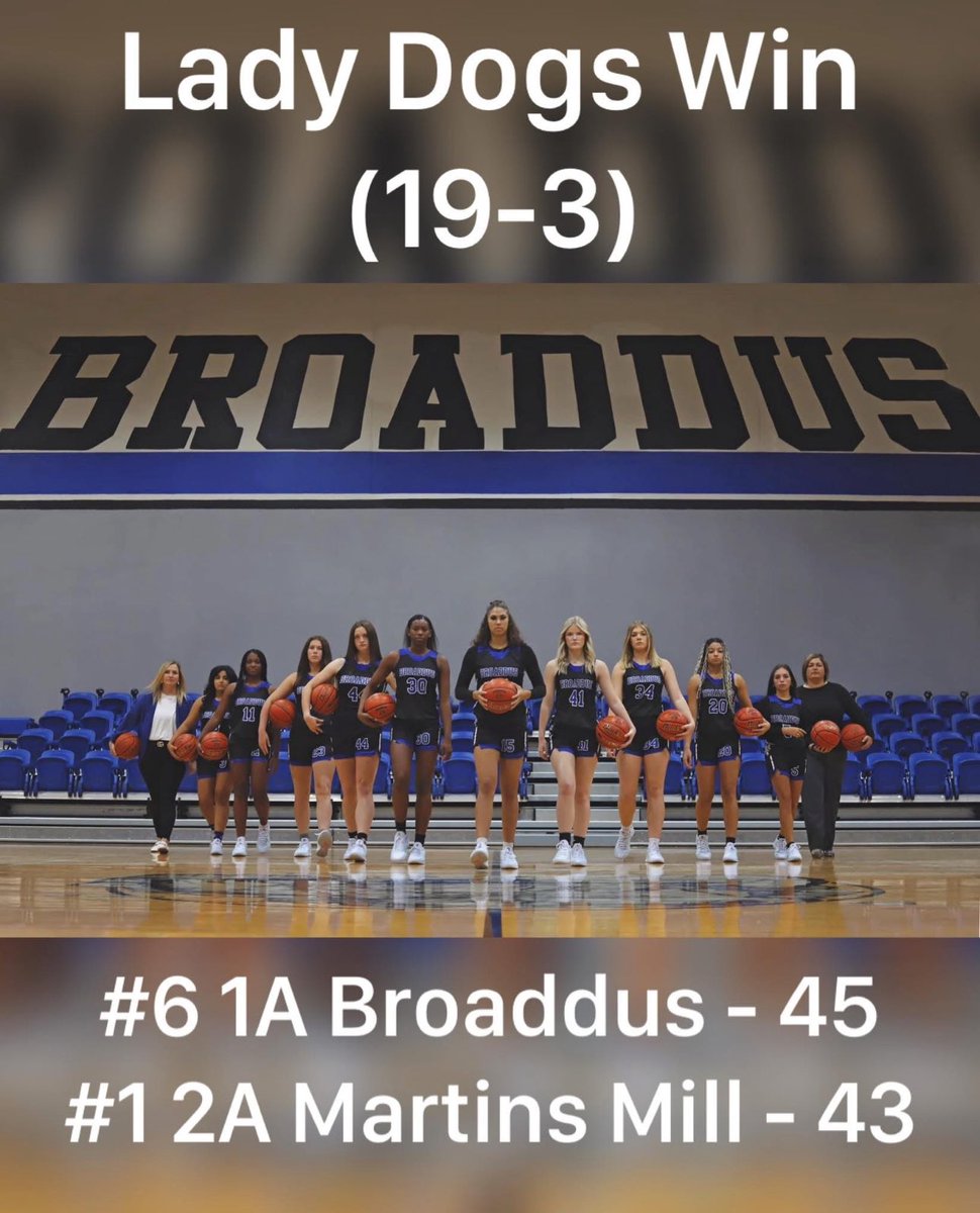 Huge win for the Lady Dogs against #1 2A!! Going to the 🚢 tomorrow! <a href="/TXHSGBB/">#TXHSGBB—TXHSGBB.com</a> <a href="/Tabchoops/">𝙏𝘼𝘽𝘾🏀📋</a> <a href="/Nick_TXHSGBB/">Nick Alvarado</a> <a href="/STBA_TX/">STBA-TX.com</a> 

📍Tenaha SEC
🆚 Rains 
⏰ 6:15 pm 
🗓️ Dec. 28th