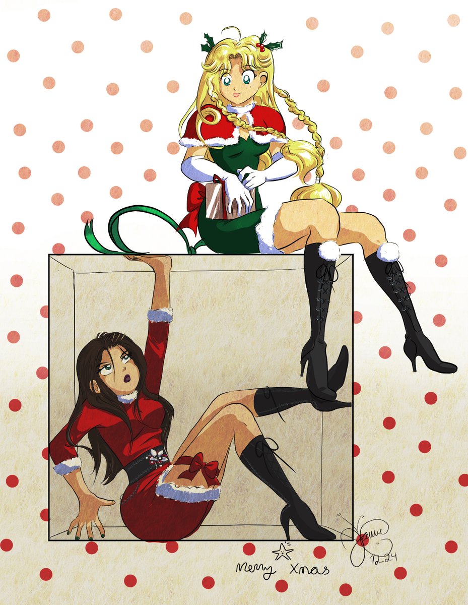 Hello. ❤️
I know I've been M.I.A...
But I would never miss X.M.A.S!! 🎄 🎄 🎄
#xmas #merryxmas #christmas #merrychristmas #happyholidays #henbane #purslane #florelaitwins #ocs #digitalart #holidayart