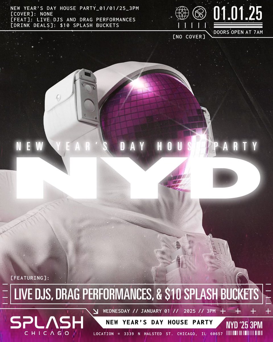 YOUR NYE + NYD SCHEDULE IS HERE…