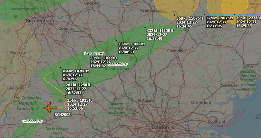 Andyyyyrrrr's tweet photo. 1700z-2302z REACH 2003 USAF C-5/M Galaxy
Arrived into RAF Fairford EARLIER Today to Pick-up Leftover Supplies from the Recent #BTF #B52 Deployment.
Filed to Depart for Dover AFB #KDOV Then Canx Likely due to Flightplan Issues.
Might Depart Over the Weekend.
#RCH2003 T : 84-0062 https://t.co/nd5gtEwCR8