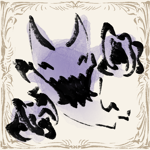 Kaoskiam's tweet photo. Ghastly line [redo] #pokemonfanart https://t.co/krTvmkaohN