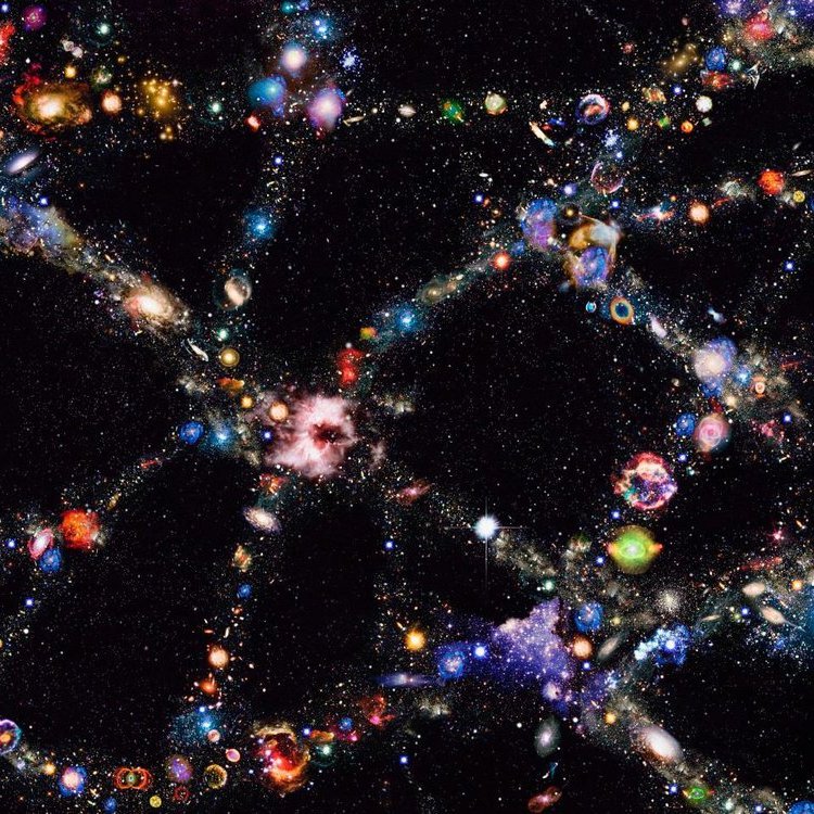 Meet BOSS, the largest structure in the Universe. A massive wall of over 830 galaxies. It is over 1 billion lightyears (approximately 5878625400000000000000 miles) across.

[Illustration]