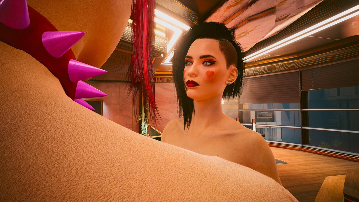 TheOneWishNikki's tweet photo. My V in Cyberpunk 2077 is making a splash with my V, leaving it soaking wet, it's a real 'V-irtual' tidal wave, a V-elocity of water that's V-ery impressive.
•
•
•
#Cyberpunkgame #Cybervibe #Valerie  #Cyberpunk2077 #Cyberpunk2077PhantomLiberty #ArtisticofSociety #VPRT #WIGVP https://t.co/3hiS50i3VR