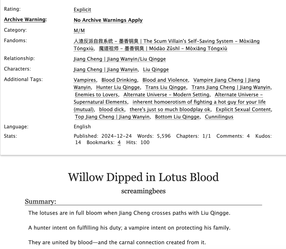 deaddovebees's tweet photo. #nsfw #liucheng

A comm for @ads_unofficial @Mmmtiddies2 @BarghestShadows!

A hunter intent on fulfilling his duty; a vampire intent on protecting his family. Liu Qingge and Jiang Cheng meet when the lotuses bloom.

Willow Dipped in Lotus Blood on AO3:
https://t.co/AhOlU5s1y3 https://t.co/h9vDZV9YxD
