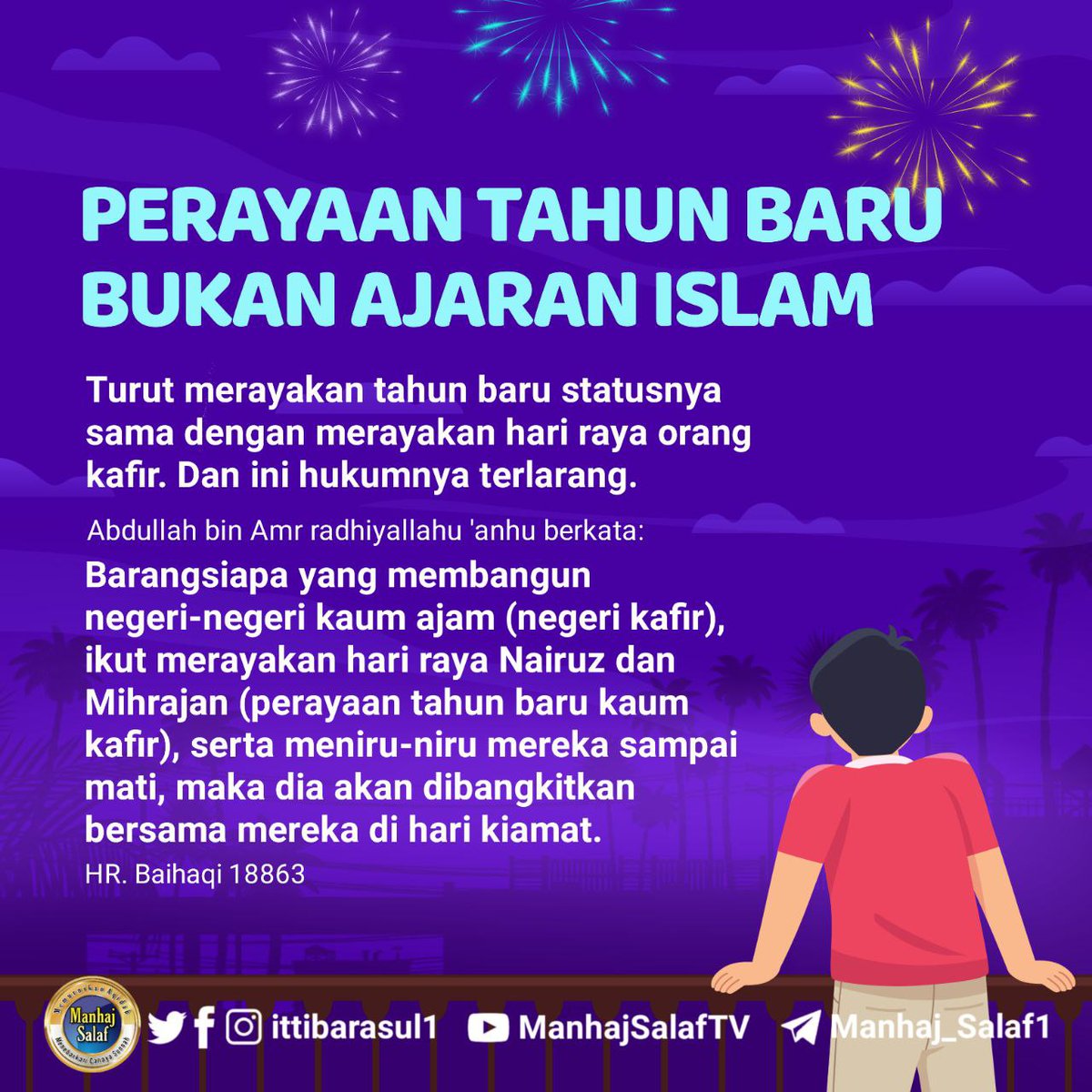 Jaga Akidah, Perkuat Dakwah

Akhir tahun sering kali mnjdi momen di mana sebagian kaum Muslimin trgelincir,menggadaikan akidah demi tradisi yg tak sesuai syariat.Sbgai saudara seiman,kita punya tanggung jwb utk saling mengingatkan&amp; menjaga mereka agr kembali kpd tauhid yg murni.