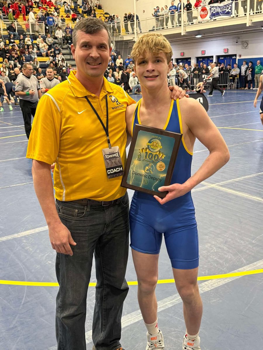 Congratulations to <a href="/DominicDeputy/">DD</a> on getting his 100th career win at #Powerade! <a href="/CoachDep/">Coach Dep</a>