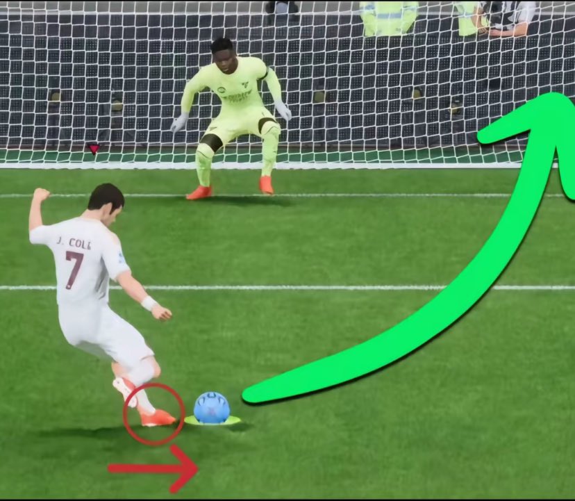 virtualballers's tweet photo. Cara save penalti di FC 25, diliat dari arah kaki pemainnya. https://t.co/tQ7kdYcb4E