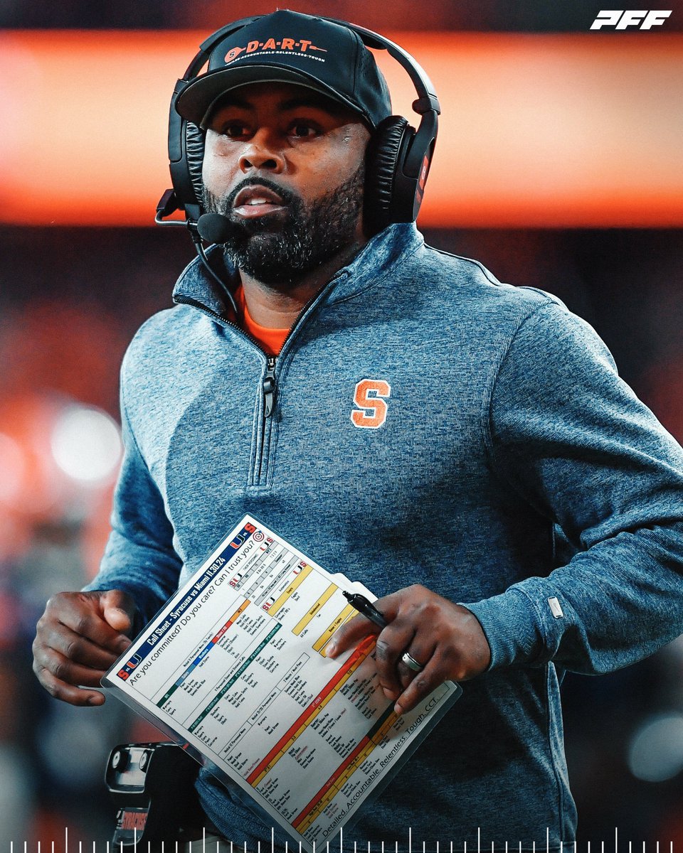 PFF_College's tweet photo. Syracuse finishes 10-3 in year one of the Fran Brown era🍊

Most wins in a season since 2018📈 https://t.co/dCOiCEqfUs