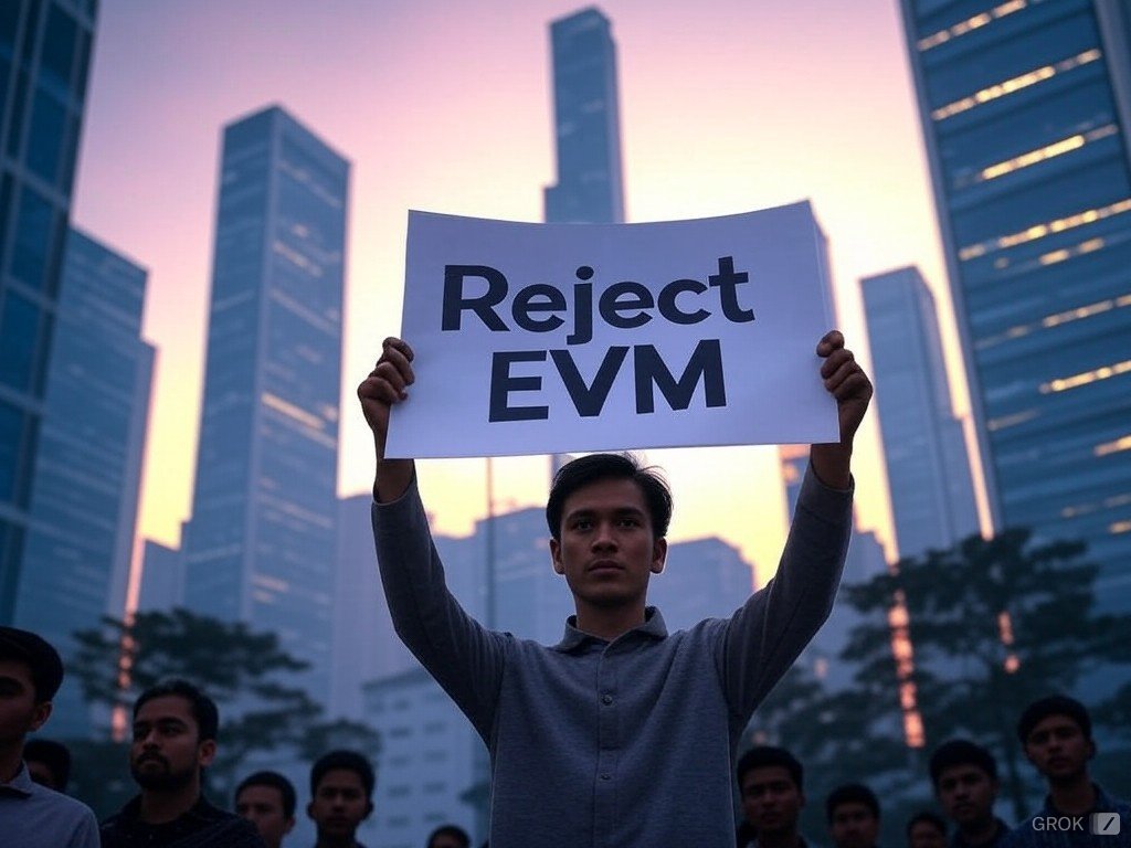 चुनाव आयोग ने हमेशा से EVM को सही ठहराया है क्योंकि चुनाव आयोग मौजूदा सरकार के इशारों पर चलता है...!!
EVM चोर हैं 
चुनाव आयोग चोरों का सरदार
#BharatBandhAgainstEVM