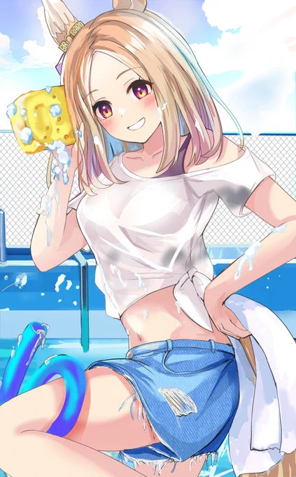 お掃除しよっ#ウマ娘 #ナリタトップロード 