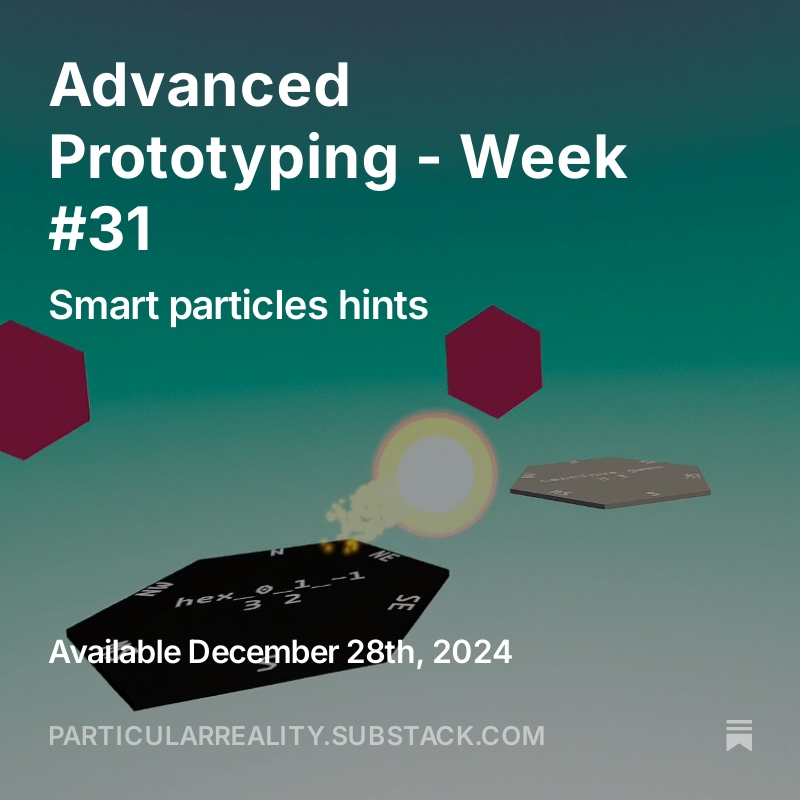 Just a bit of editing tomorrow morning, and... here we go again!

#ParticularReality #DevLog #hintSystem #tutorial #gameProgramming #vrGame #gameDev #indieGameDev #vrDev #vrGame #metaQuest3 #handTracking #bodyTracking #prototyping