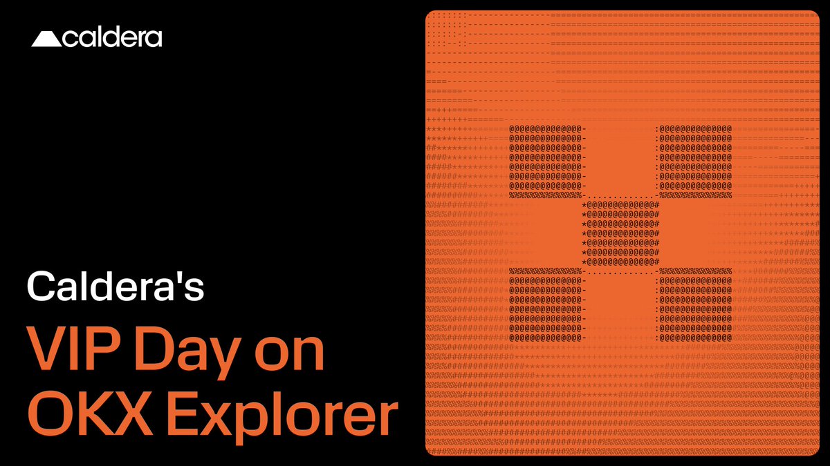 Calderaxyz's tweet photo. Today is Caldera's VIP Day at the OKX Explorer Xmas party!

- Go to OKX Explorer: https://t.co/LGL1JjoXD9
- Find our VIP tasks and complete them.
- Get your gifts.

Only for a limited time. https://t.co/NK1I4lOZFJ