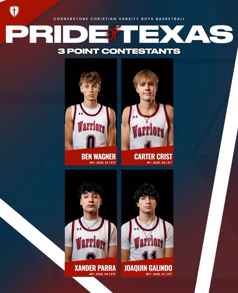 CCSWarriorsBB's tweet photo. A few of our athletes will be competing in the Pride of Texas, 3 point contest & dunk contest. #CCSHoops https://t.co/7qeCMILbT5