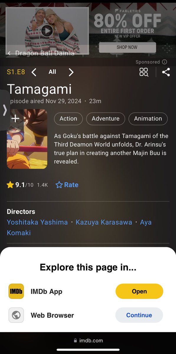 DBUniverseNews's tweet image. As always , You heard it hear First 
According to IMDB website : #DBDaima
Dragonball DAIMA episode 12 is currently ranked at ( 9.3 ) beating Goku fight against TAMAGAMI #3 fight !! That’s at ( 9.1 )
Akira Toriyama was definitely cooking with Vegeta !!