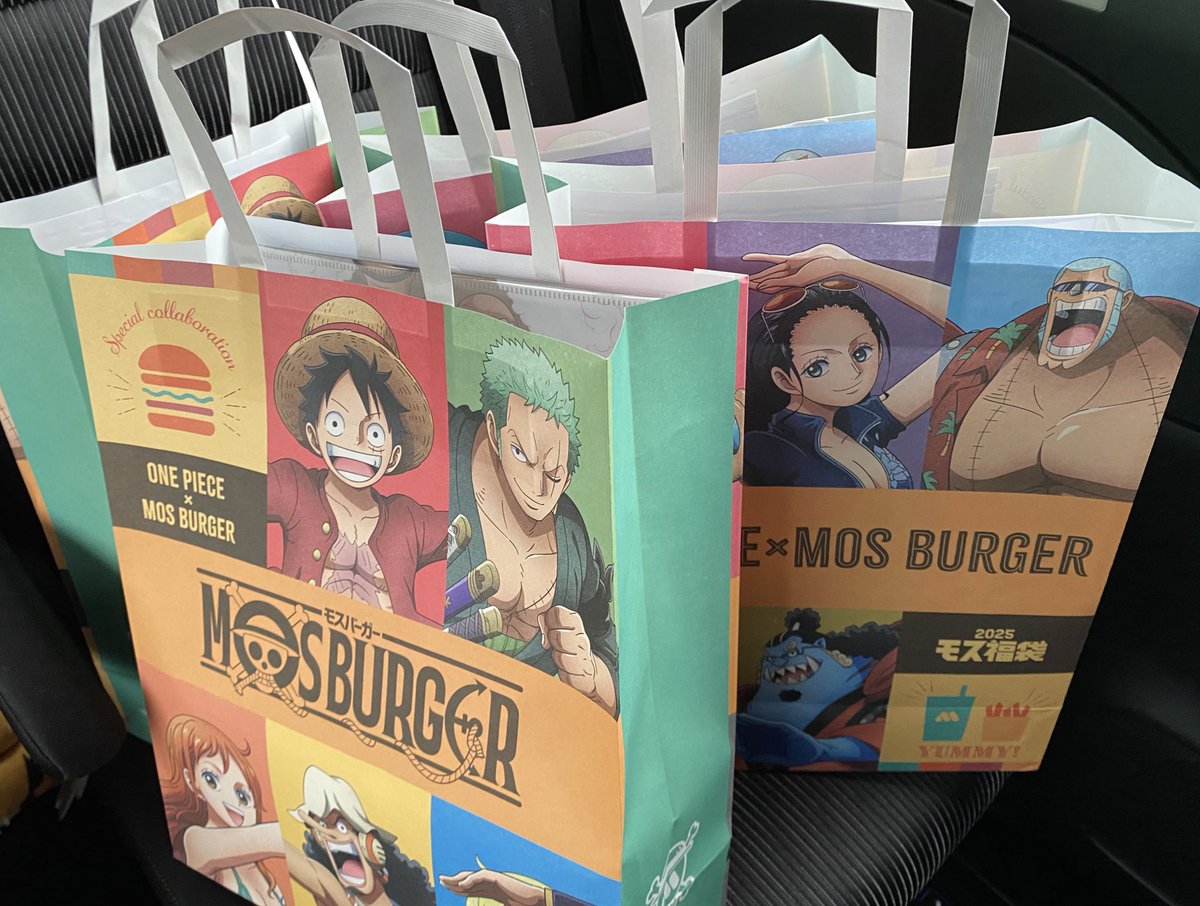 新品、未開封】モスバーガー 福袋 2025年 ワンピース コラボカード 2枚
