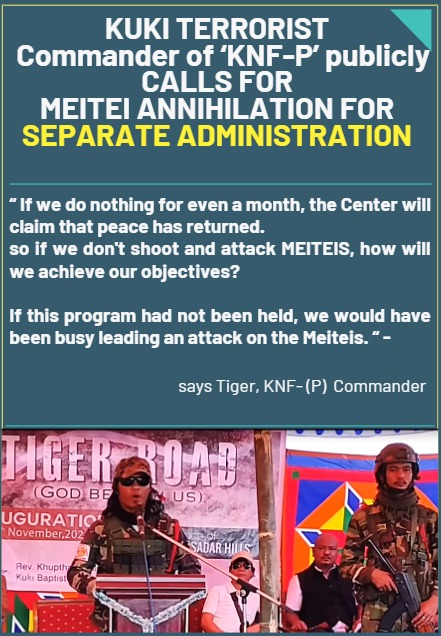 Since the Jiribam Massacre in November, there has been relative peace in Manipur.

However, for the #Kukis, the Cycle of Violence Must Continue, as stated by various Kuki leaders,
 'There is no going back until Separate Administration is Achieved'."
<a href="/AbhijitChavda/">Abhijit Chavda</a>
<a href="/AshwiniSahaya/">Ashwini Shrivastava</a>
