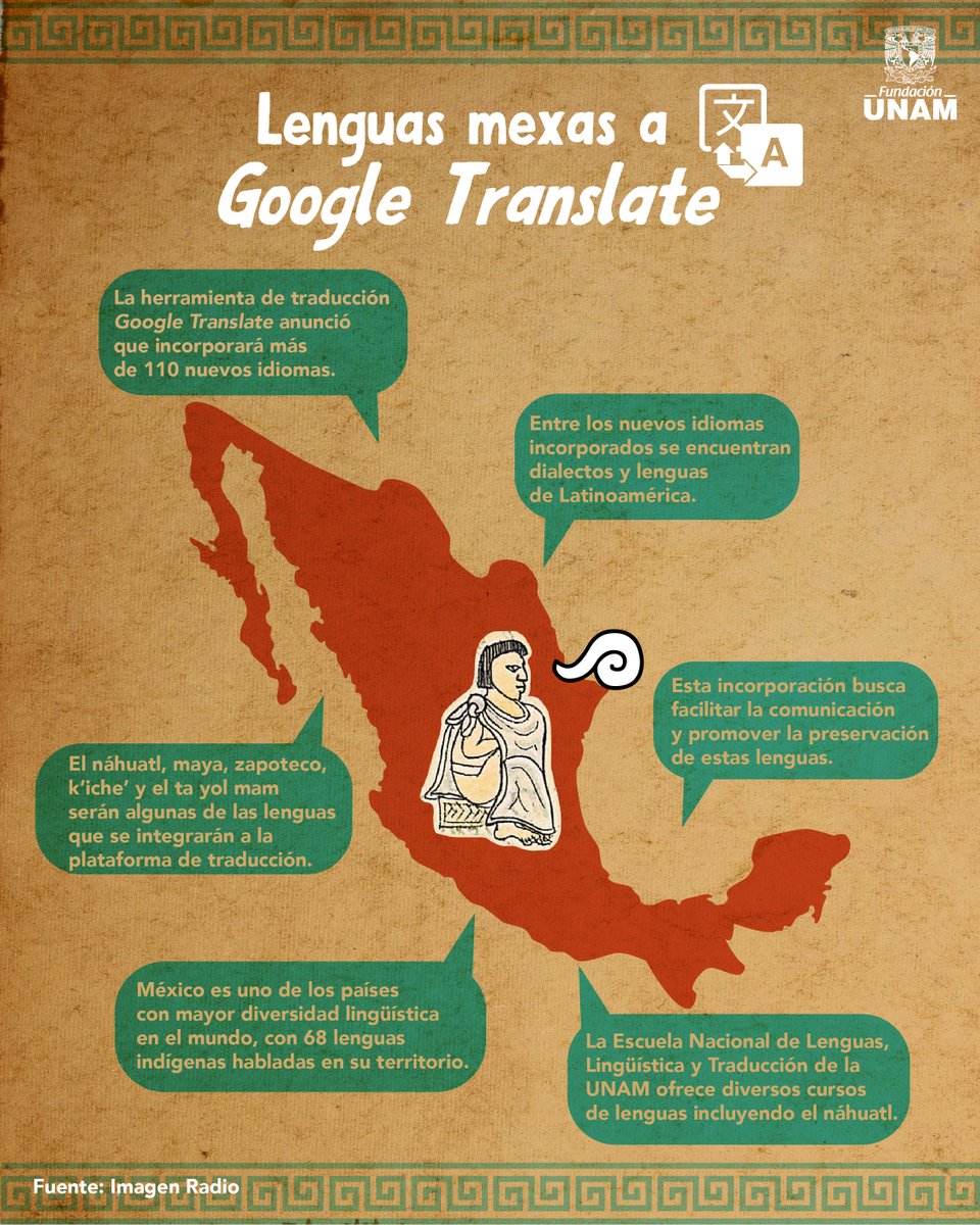 #LoMásLeído2024 ¡Grandes noticias! ¡Google Translate sumará lenguas indígenas a su plataforma! 👏😱Significando un avance en la preservación de la cultura latinoamericana. 🥰✨ Descubre más. 👇
