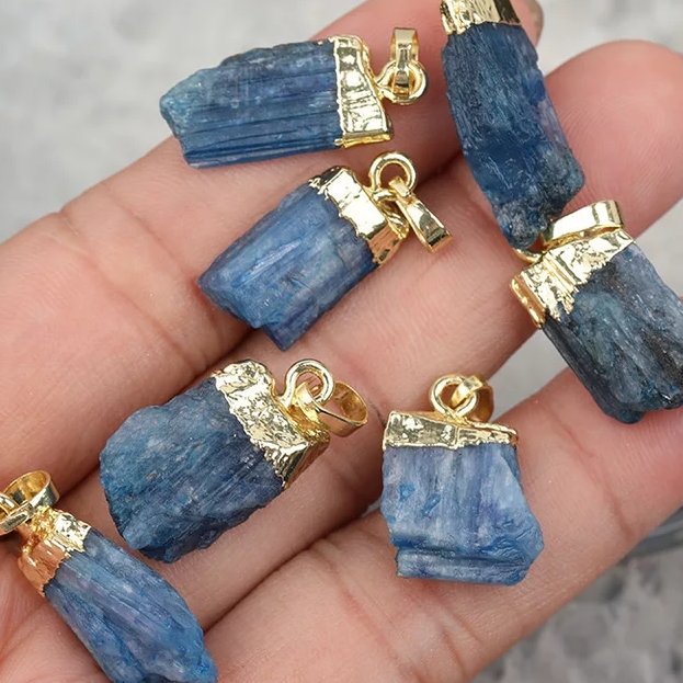 ruby_redsky's tweet image. kyanite gemstone pendant necklaces
