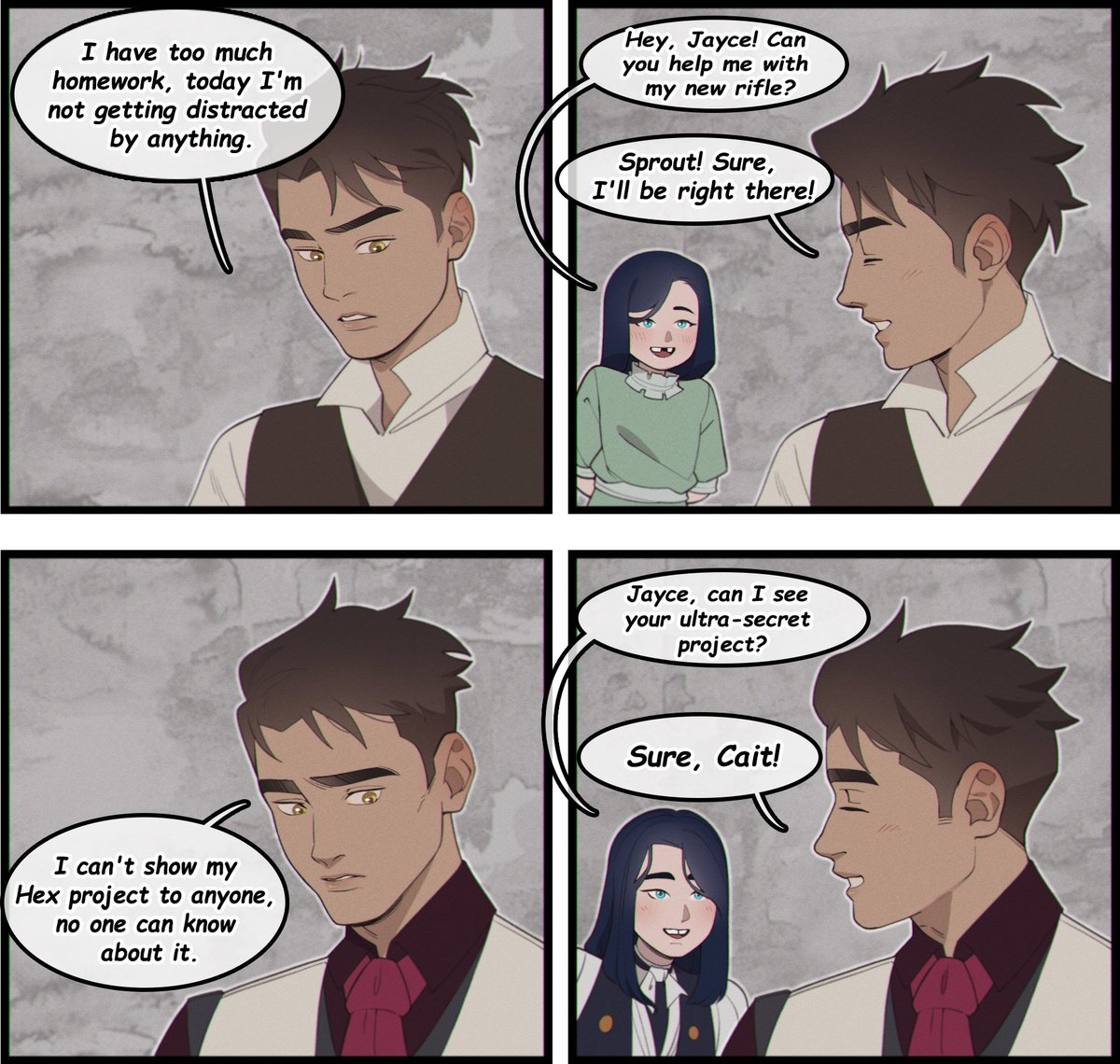 OmyChan2's tweet photo. I bet Caitlyn wasn't as spoiled by her parents as she was by her big brother, because Jayce couldn't say no to her

#Arcane #Caitlyn #Jayce https://t.co/3iOFbwBoIF