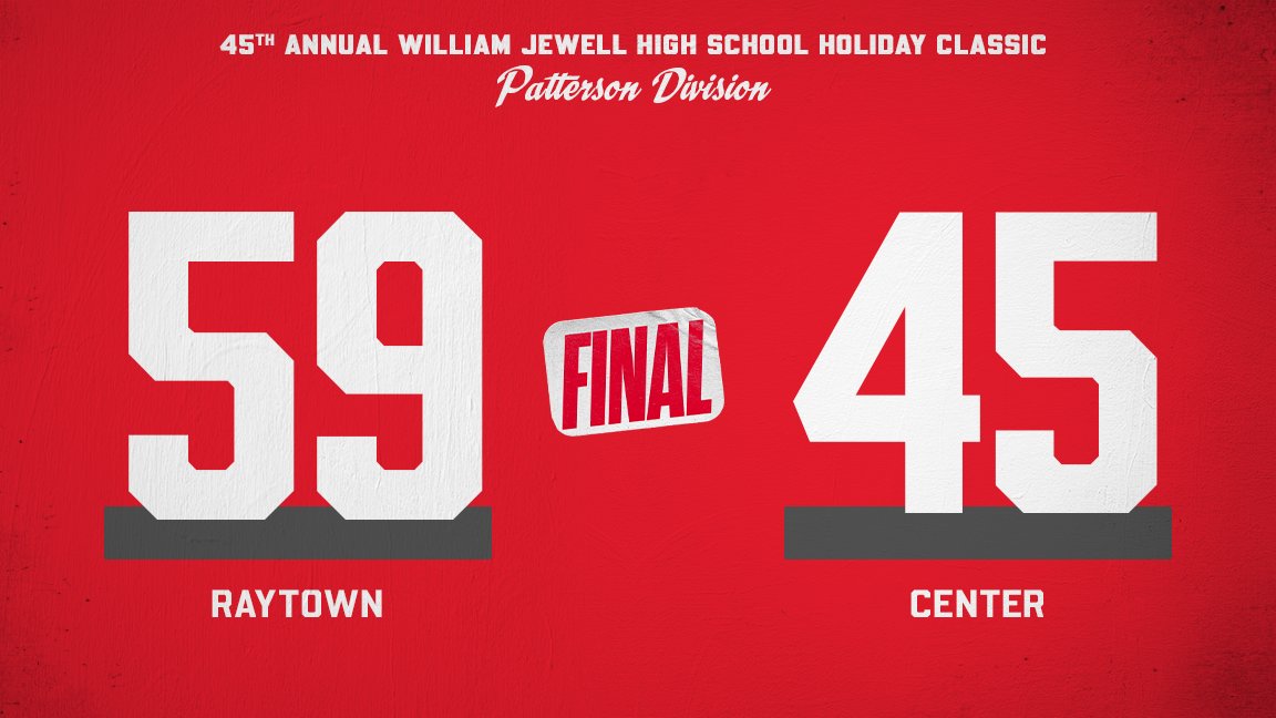 FINAL 

Raytown moves on to the semifinal of the Patterson Division on Sunday. 

Center will play in the consolation semifinal tomorrow at 1:30 p.m.