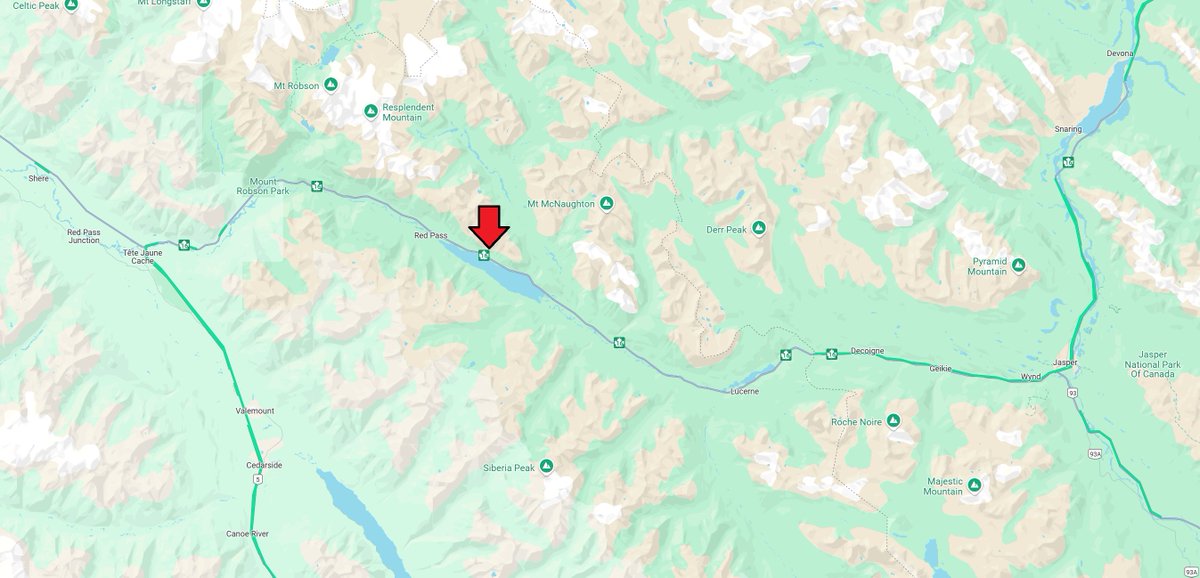DriveBC's tweet image. ⛔️#BCHwy16 Closed in both directions east of #RedPass due to a vehicle incident. No estimated time of reopening. #TeteJuaneCache #BCHwy5 #Jasper #ABRoads