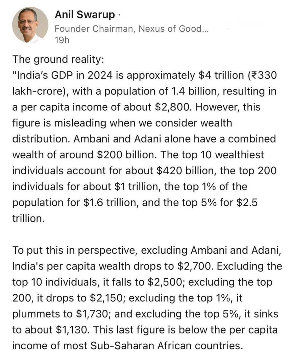rajuparulekar's tweet photo. Our Economy- Reality 👇 https://t.co/Hu62cKSPRT