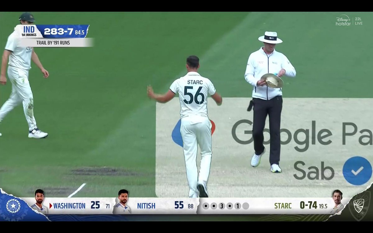 CricCrazyJohns's tweet photo. Australia are getting frustrated, big moment in the game - an over rate Penalty &amp; Draw at MCG will be gold for India into the WTC final. https://t.co/08axuF3Abe