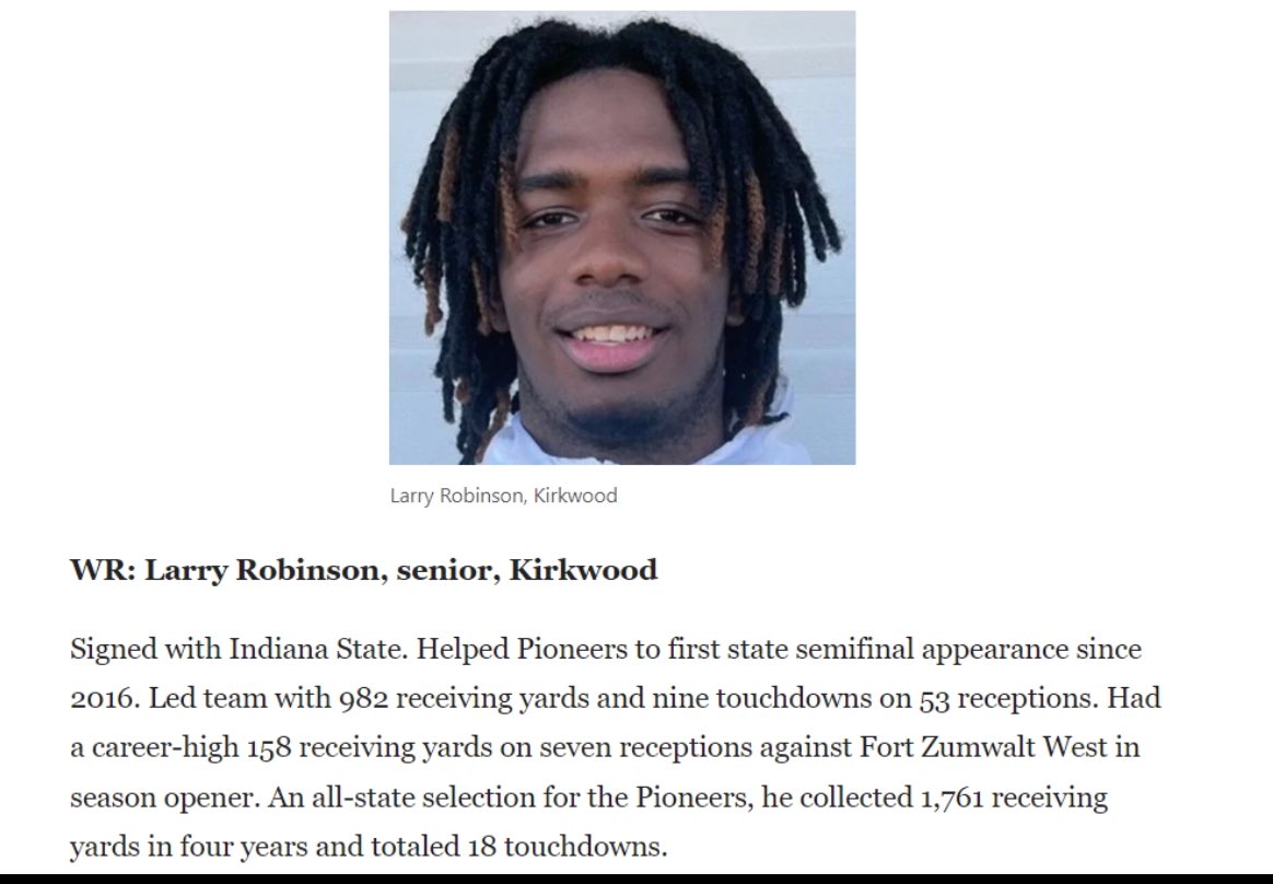 Was selected 1st Team All Metro by the St. Louis Post-Dispatch. <a href="/KirkwoodFB/">Kirkwood Football</a> <a href="/jmac___19/">Jeremy Maclin</a> <a href="/JPRockMO/">JP Rock</a> <a href="/AllenTrieu/">Allen Trieu</a> <a href="/PrepRedzoneMO/">Prep Redzone Missouri</a>