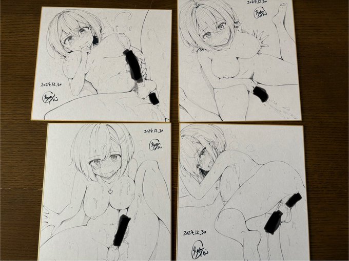 色紙ができました。
オリジナル4枚、版権(○tuber)4枚の8枚です
明後日のコミックマーケット1052日目のうちのサークルにて13時より頒布いたします

一枚5000円になります、宜しくお願いします🙇 