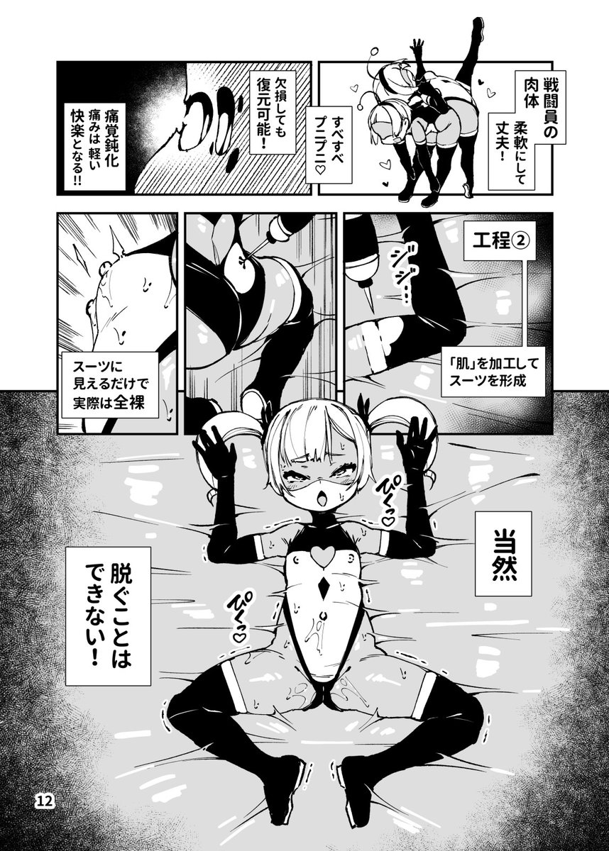■C105【ななめ班】2日目東T-06a
新刊「最恐メスガキちゃんの くそザコむちむち 戦闘員化改造工程 ver0.8」
なまいきメスガキちゃんが敵に捕まりザコ戦闘員(駄肉盛り)に改造されます。(※トーンなど仕上げが未完のためver0.8とします。すまん!!) 