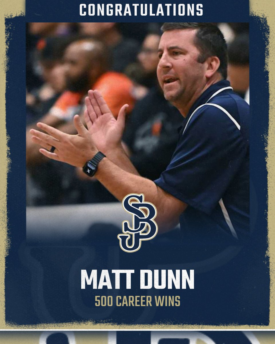 Congratulations to Coach Dunn . . . tonight's win over Heritage Christian marks Coach's 500th Career Win.  We are so proud of you!
