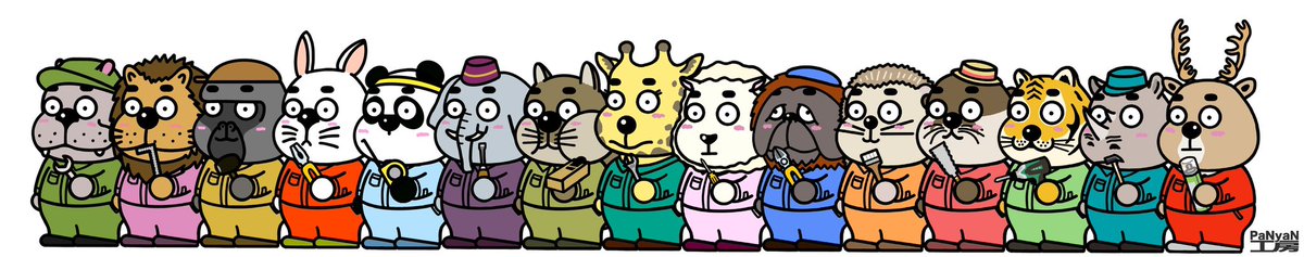 ⚙️PaNyaN工房⚙️
2024年パニャン工房のキャラクターたちが15体まで増えました❣️

動物✖︎DIY工具

キャラクター描くの楽しいね🤩

#キャラクター
#動物
#イラスト
#DIY
#工具