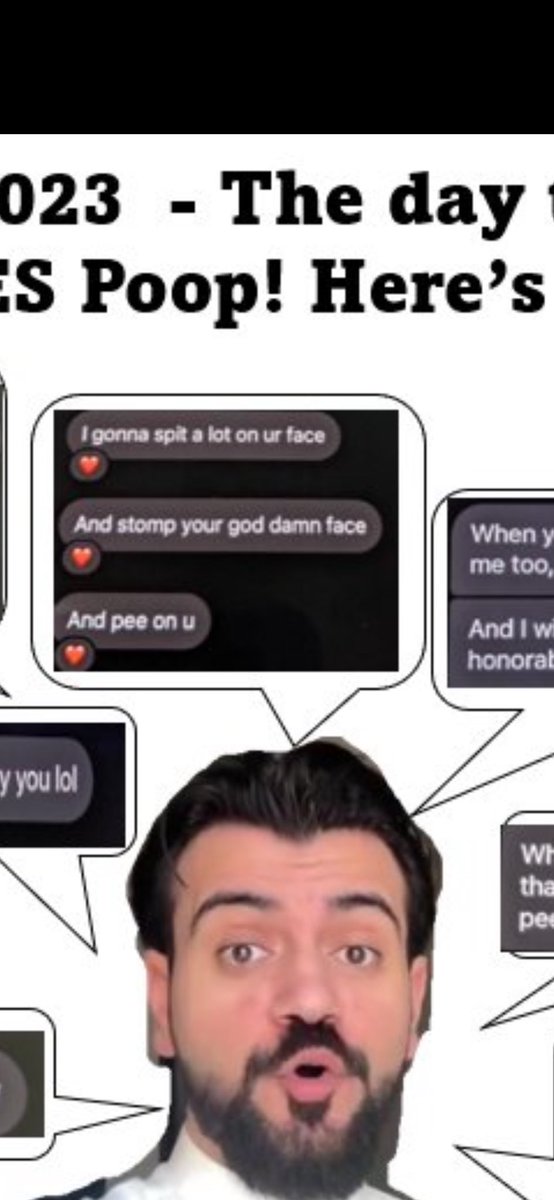 RJJ189's tweet image. I’m in the UK so please let me be the first to wish you all a Merry #Poopgate 🎉🎉

I hope, with all my heart, that you all have the love and support of at least one person that is “gonna spit a lot on your face” “and stomp your god damn face” “and pee on you” #foodiebeauty
