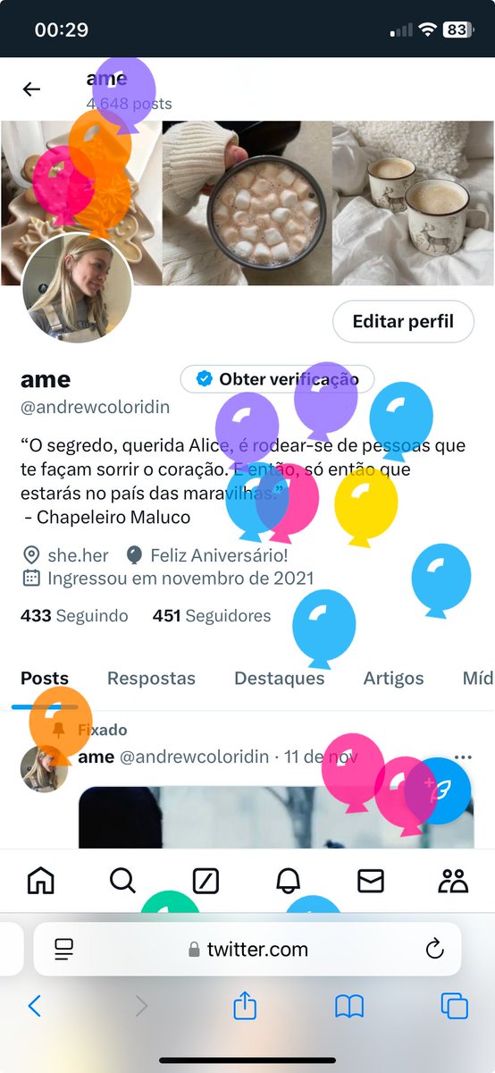 é meu aniversário vei