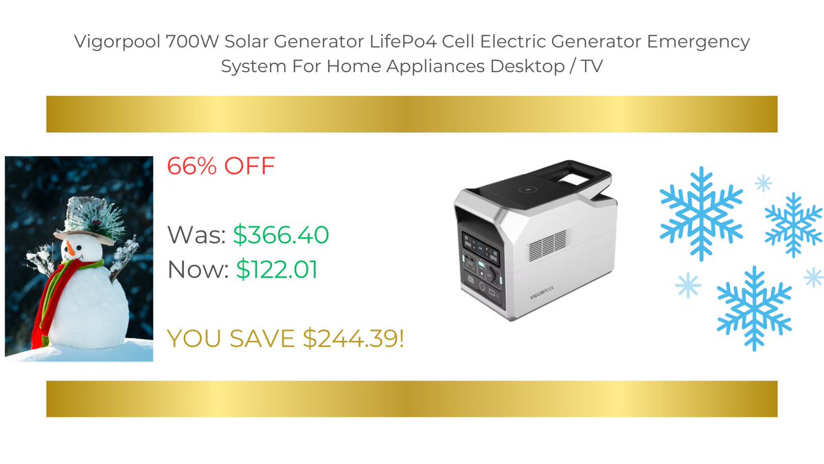 JonArauzo's tweet image. Click here:

s.click.aliexpress.com/e/_opFNVKb

#solargenerator #powergenerator #portable #product #discount #aliexpress #shopping #shopnow #buynow