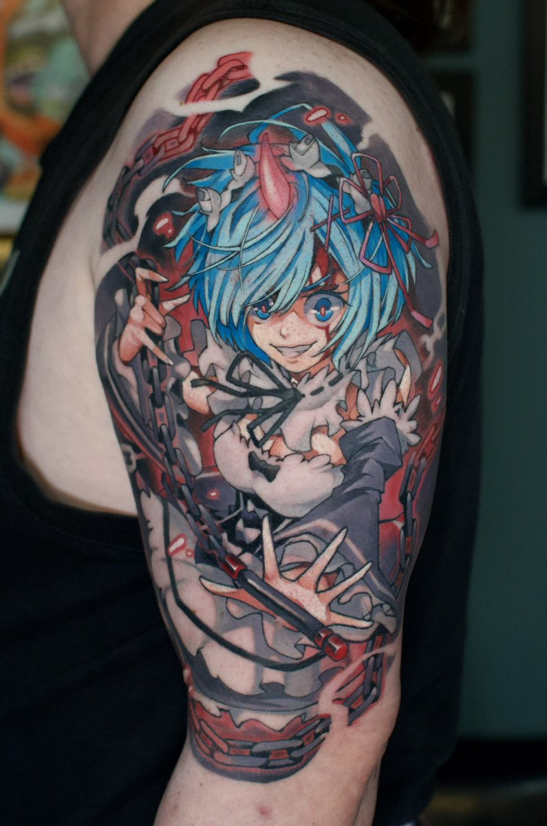 レム完成！ありがとうございましたー！！ #tattoo #newschooltattoo