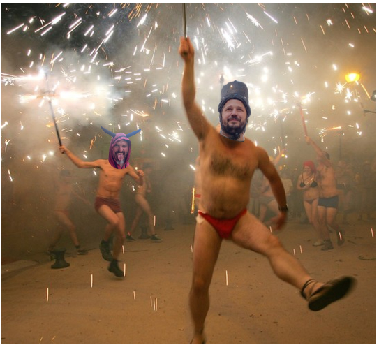 🚨 Tenim una gran notícia per a tots els amants del patrimoni festiu català: Hem decidit recuperar una antiga pràctica del segle XV per posar-la novament en valor dins la nostra cultura popular: 
🔥L'any que vé recuperarem la tradició de sortir despullats a la processó.