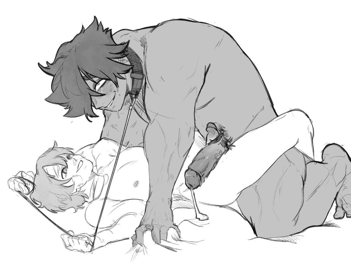 Francis and Nathan Wip  Illustration. He enjoys teasing the “big guy”.  

#NSFW #FrancisMoore #NathanWoods