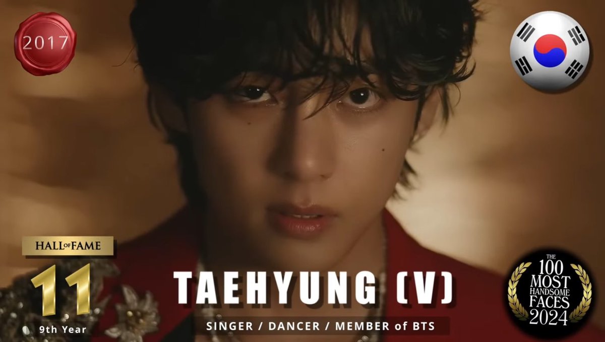 btschartsxdaily's tweet photo. [NEWS] #V was chosen as the 11st Most Handsome Man of 2024 by TC Candler! 👑

—  V was chosen as the Most Handsome Man in 2017!
CONGRATULATIONS V
CONGRATULATIONS TAEHYUNG https://t.co/8bqQAIRxTX