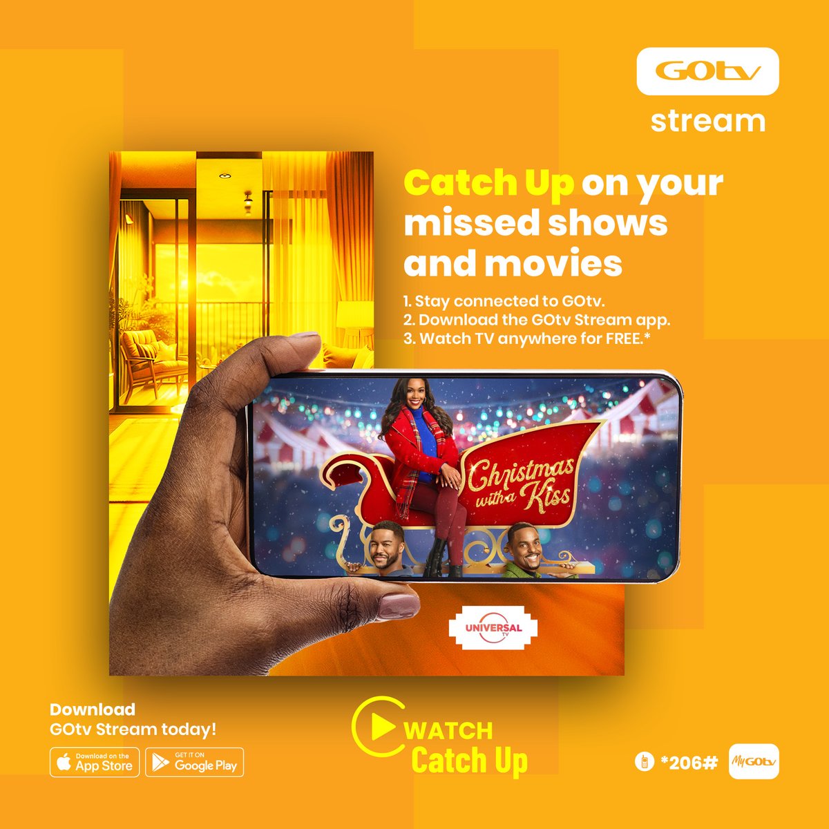 GOtvUganda's tweet photo. Feel the romance this holiday season no matter where you are with GOtv. ππ
π±
π± Download GOtv Stream today and enjoy the best of holiday entertainment! π
#LoveIt #GOtvStream #ChristmasVibes #RomanticHolidays #StreamOnTheGo #GOtv https://t.co/nrNt0XgCKT