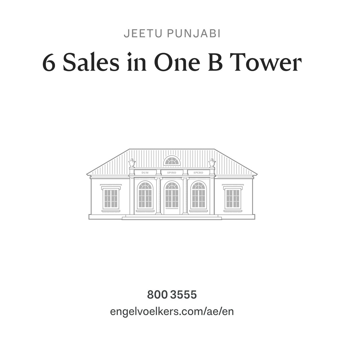 A huge congratulations to Jeetu Punjabi, Private Office Advisor at Engel &amp; Völkers, for the sale of 6 units in One B Tower, Business Bay! 🌟 

#dubairealestate
