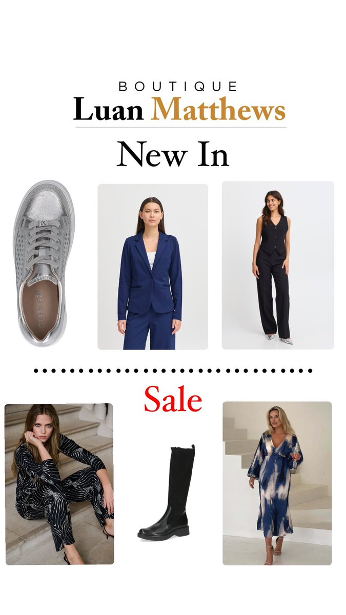 We are open today 10 am till 5pm at Luan Matthews!  THE SALE IS STILL ON… with the plus of some NEW STUFF oooooo! It’s exciting 😀 
We are online at mystylemonkey.com #uppermillluanmatthews #luanmatthews #fashionboutique