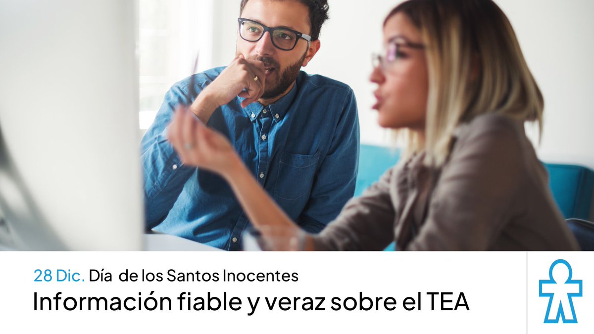 Autismo_Espana's tweet photo. Este #28diciembre, no te dejes engañar. Si tienes dudas sobre el #autismo, entra en nuestra web para encontrar información fiable y veraz sobre el #TEA, su variabilidad y especificidad 👉 https://t.co/bVjb8gAbLT #DiaInocentes https://t.co/seCnzuwB24
