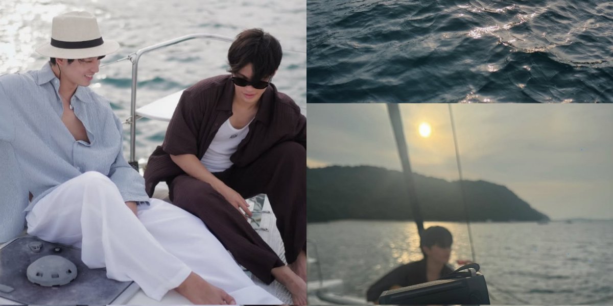 With the melody of my guitar weaving through the ocean breeze and @willjakrapatr laughter lighting up the horizon, it feels like time slows down just for us. The sunlight dances on the water, mirroring the way your presence brightens my every moment.