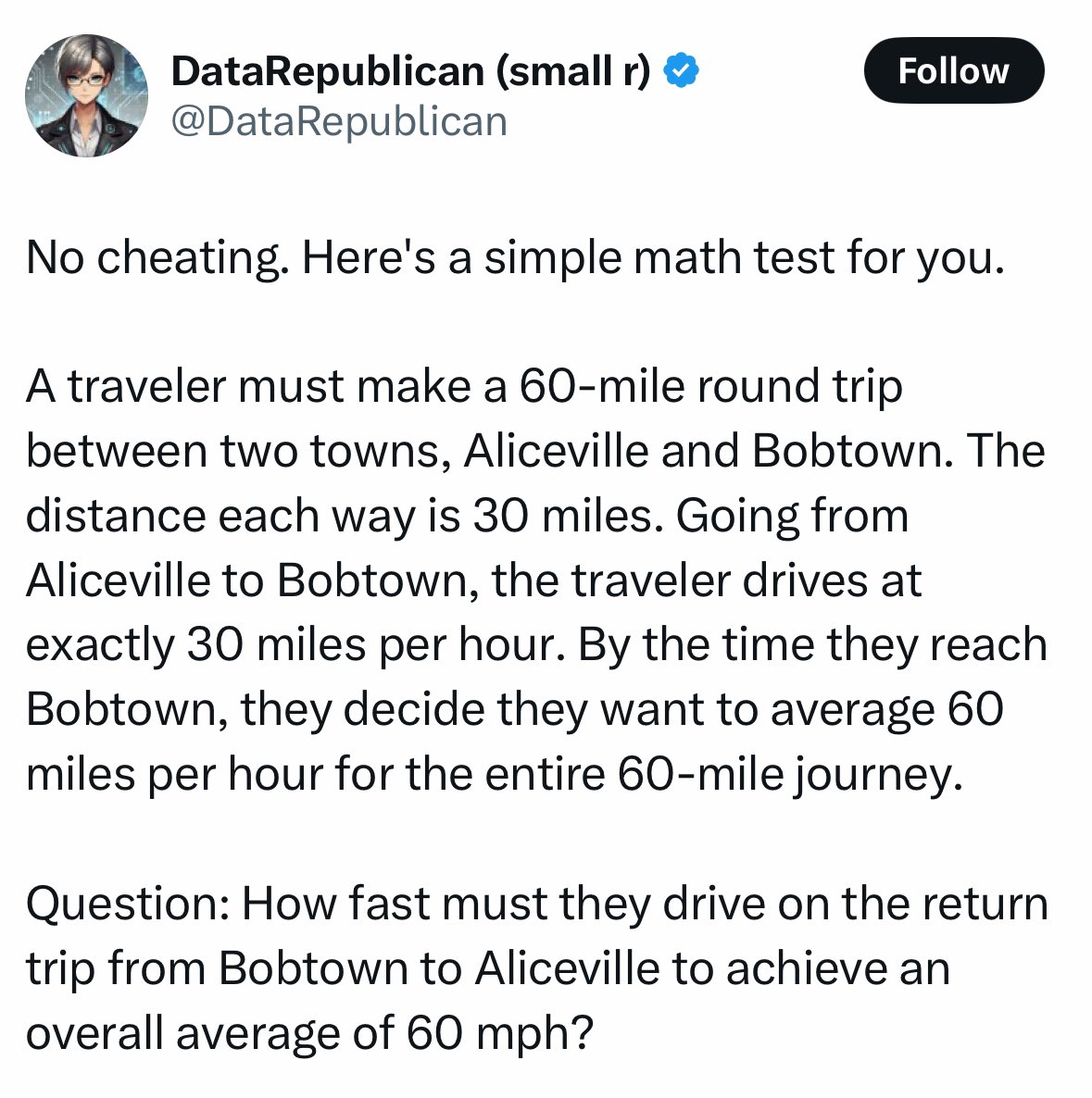 JamesSurowiecki's tweet image. Great question. The answer is obvious after a moment&apos;s thought, but will feel
wrong.