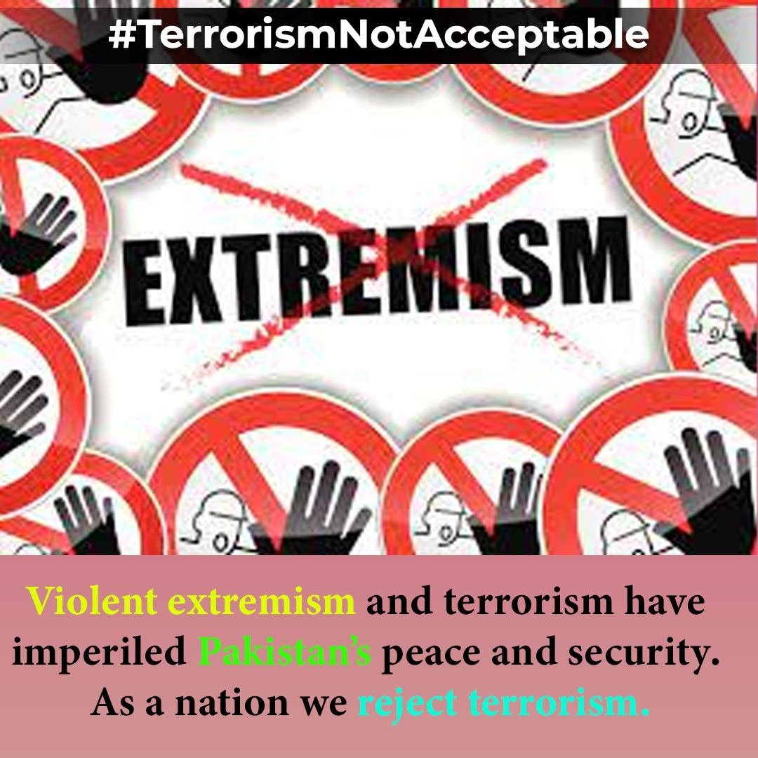 HinaKashmiri12's tweet photo. Terrorism has no place in a civilized society and must be rejected by all people.
#TerrorismNotAcceptable https://t.co/OQysbN8la5
