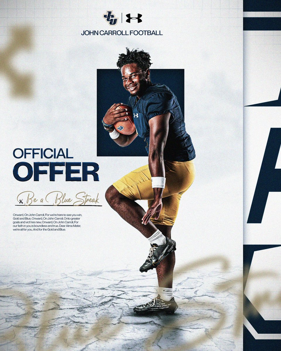 KietrysD2025's tweet photo. Blesssed to receive my first offer from @rex_rover and @Jeff_Behrman from John Carroll University! Thank you!! 🙏🏽🙏🏽 @JCUFootball @BW_CoachDane https://t.co/boBnpW5HcM